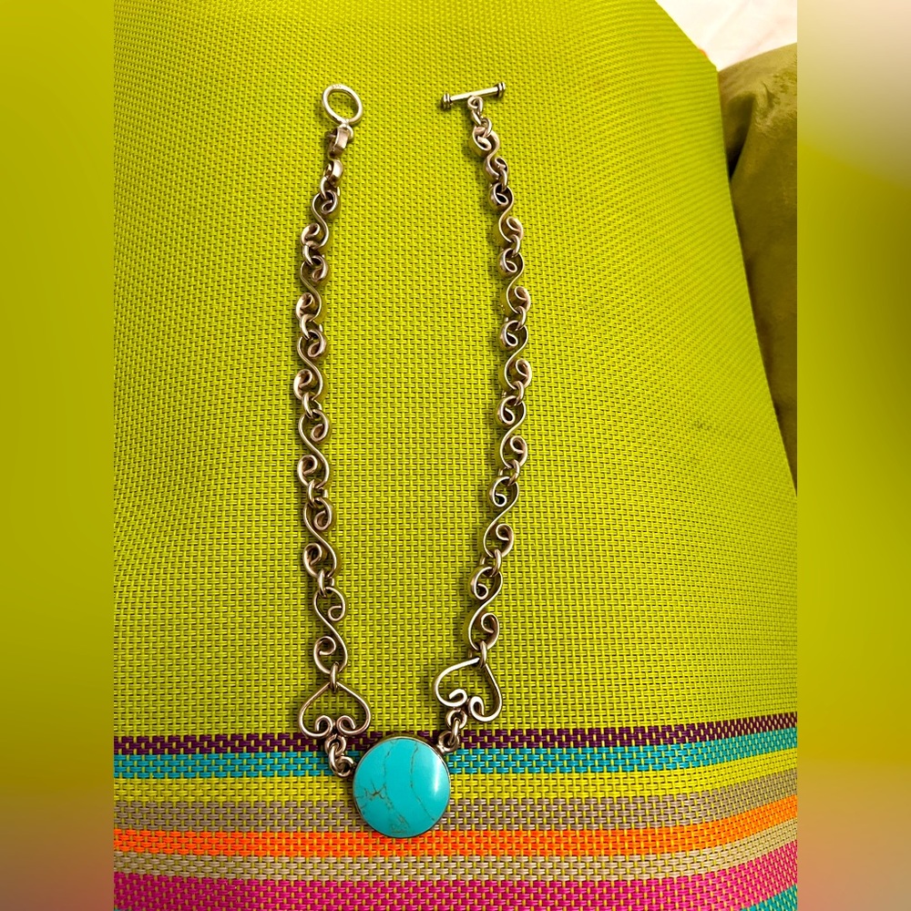 Solid 9.75 Sterling Silver Necklace - image 2